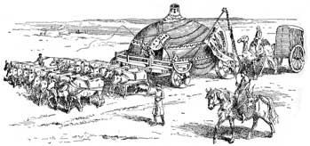 Mongol Ger on Wagon