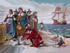 The Pilgrims at Plymouth Rock