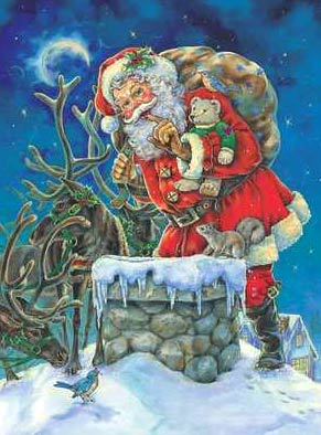 Santa in Chimney