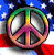 Peace Symbol and Flag