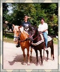 Tony and Char on Horseback Lake George NY